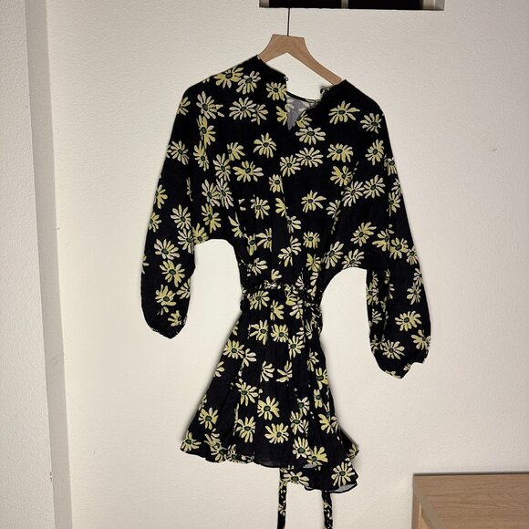 Rhode Ella Dress Black Floral XS NWOT - Picture 6 of 7